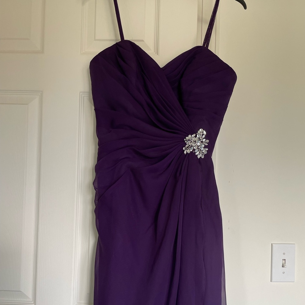 Purple evening gown